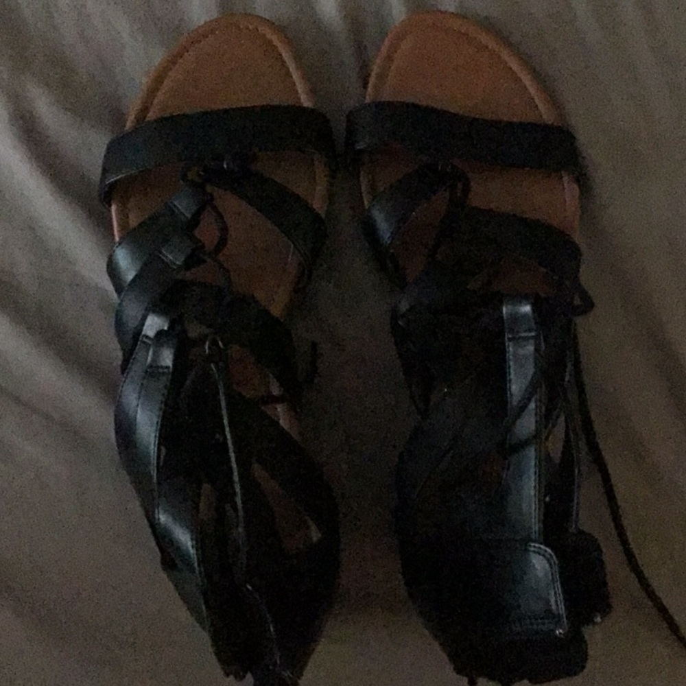 Black Strappy Sandals